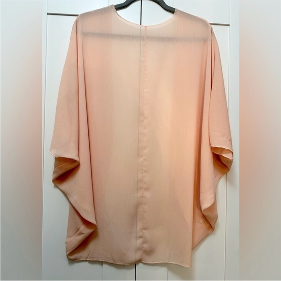 Peach Chiffon Accent Jacket Sz SM NEW! - Picture 2 of 5